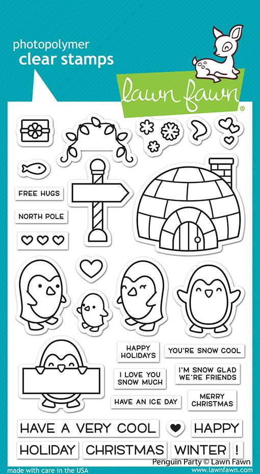 Penguin Party Clear Stamp Set - Lawn Fawn