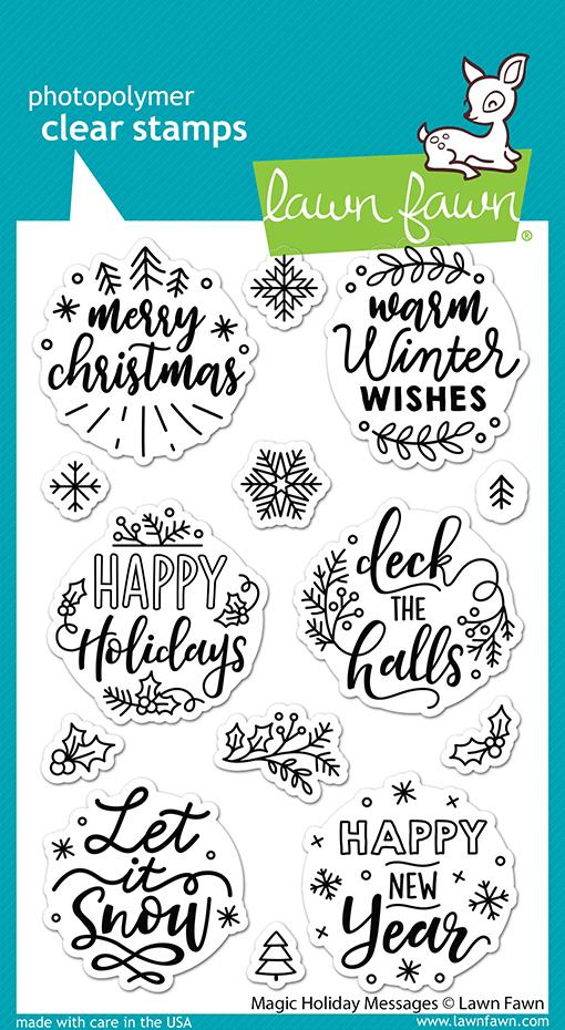 Magic Holiday Messages Clear Stamp Set - Lawn Fawn