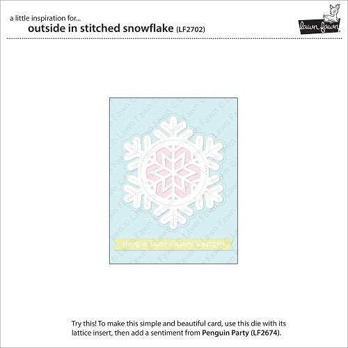 Outside In Stitched Snowflake Dies - Lawn Fawn