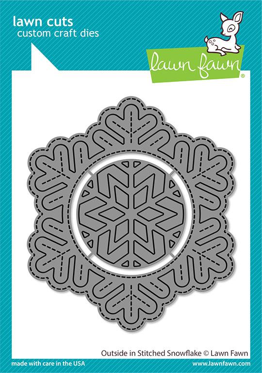 Outside In Stitched Snowflake Dies - Lawn Fawn