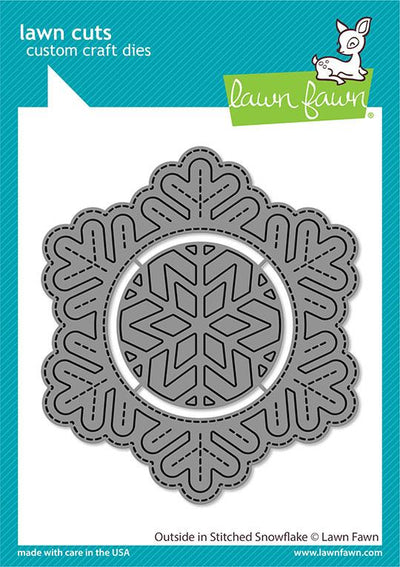 Outside In Stitched Snowflake Dies - Lawn Fawn