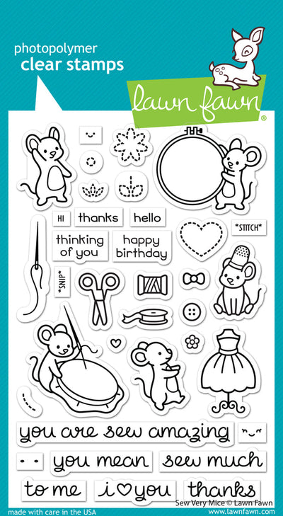 Sew Very Mice-Stamps- Lawn Fawn
