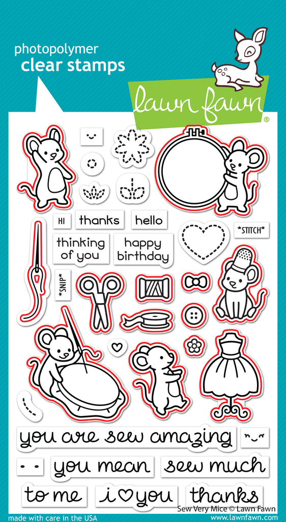Sew Very Mice- Lawn Cuts - Dies- Lawn Fawn
