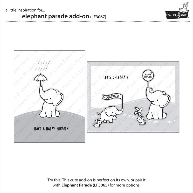 Elephant Parade Add-On- Stamps- Lawn Fawn