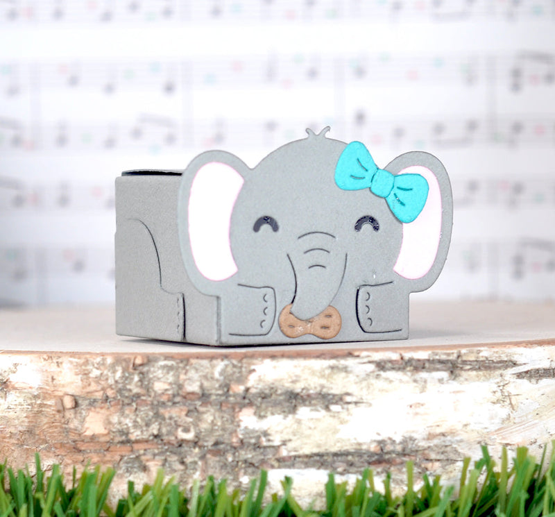 Tiny Gift Box Elephant Add-On Dies-Lawn Fawn