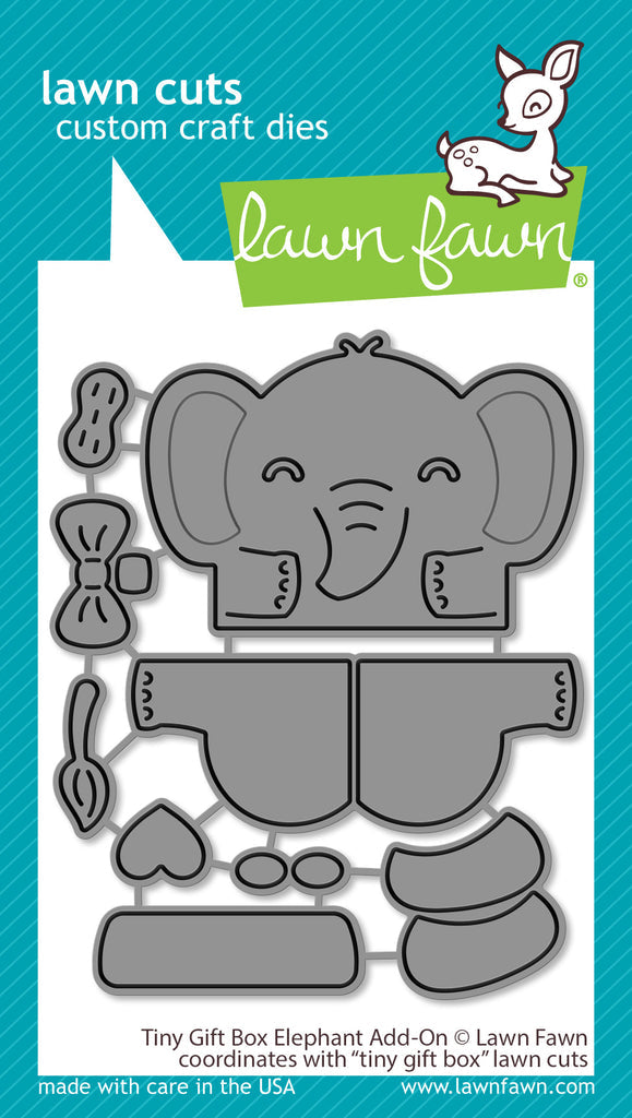 Tiny Gift Box Elephant Add-On Dies-Lawn Fawn