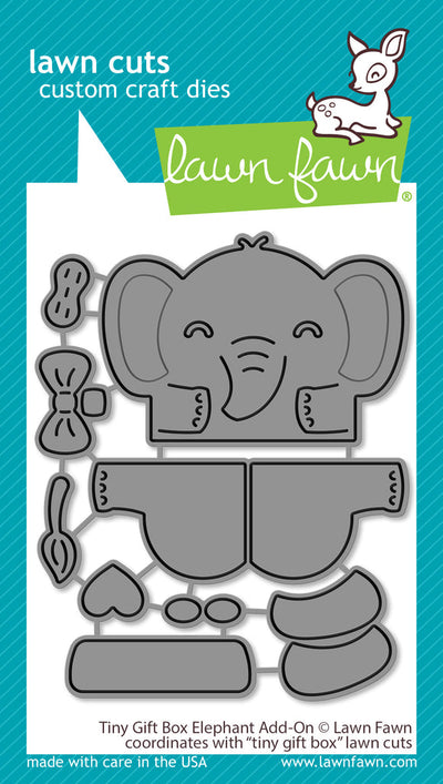 Tiny Gift Box Elephant Add-On Dies-Lawn Fawn