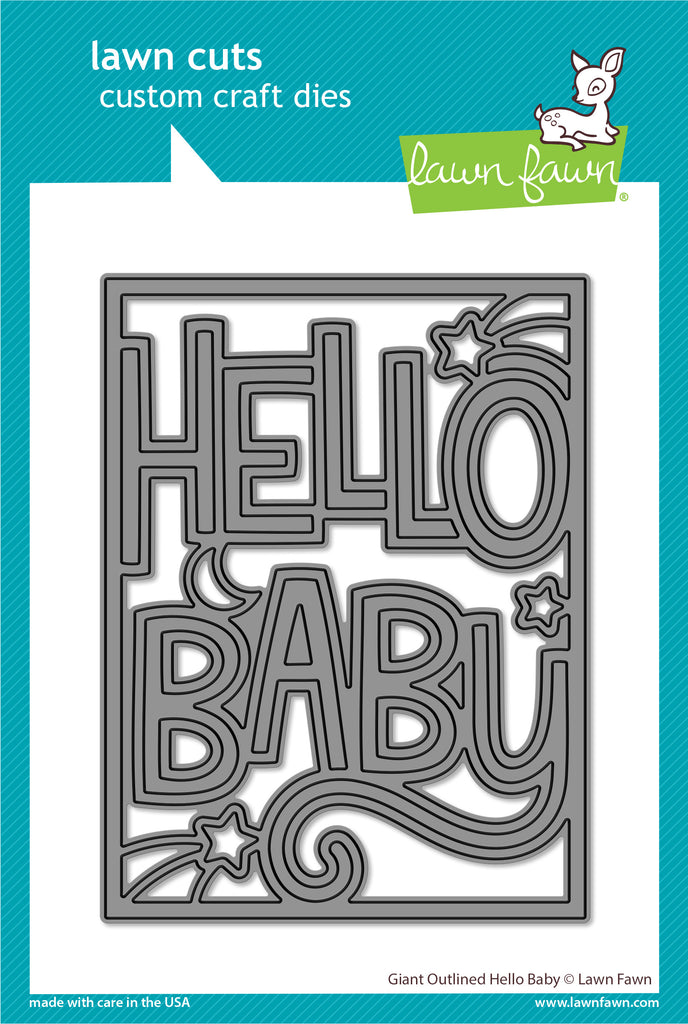 Giant Outlined Hello Baby Die-Lawn Fawn
