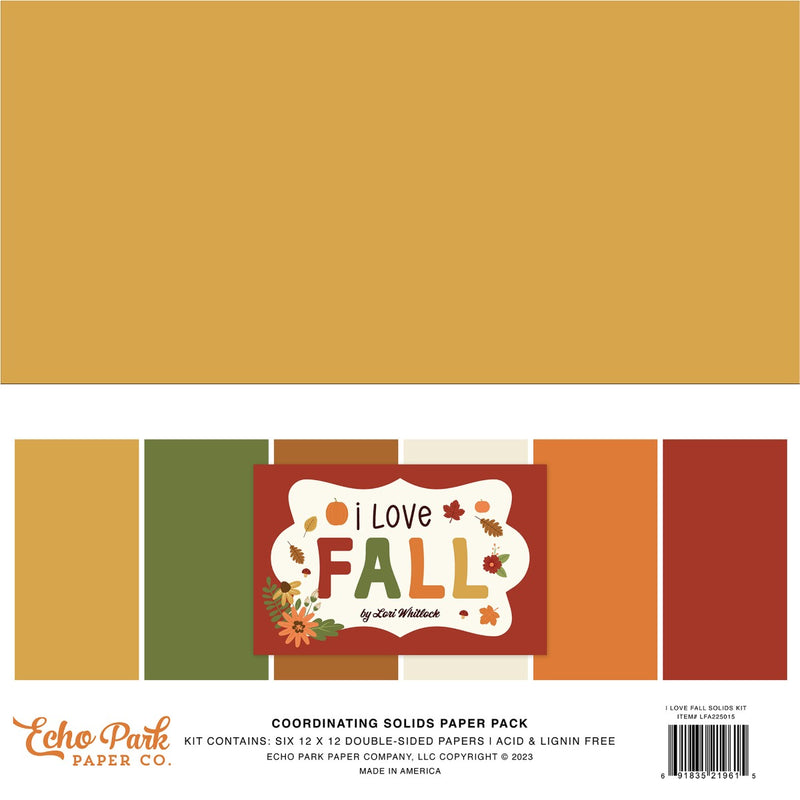 I Love Fall Solids Kit - Echo Park