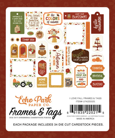 I Love Fall Frames & Tags- Echo Park