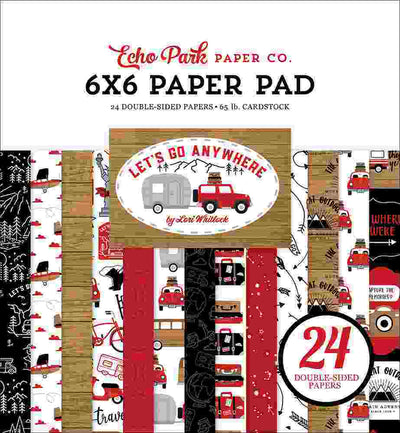 Let's Go Anywhere 6" x 6" Paper Pad - Echo Park - Clearance