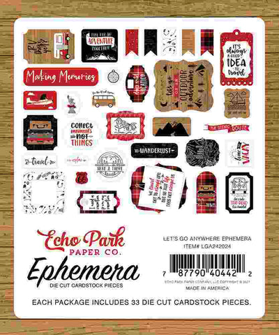 Let's Go Anywhere Ephemera - Echo Park - Clearance