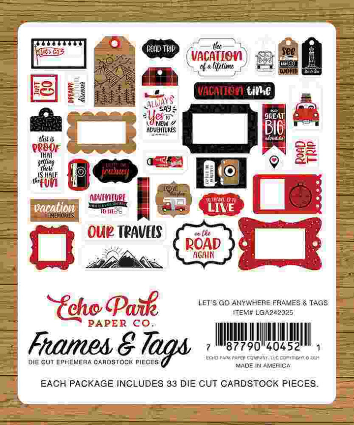 Let's Go Anywhere Frames & Tags - Echo Park