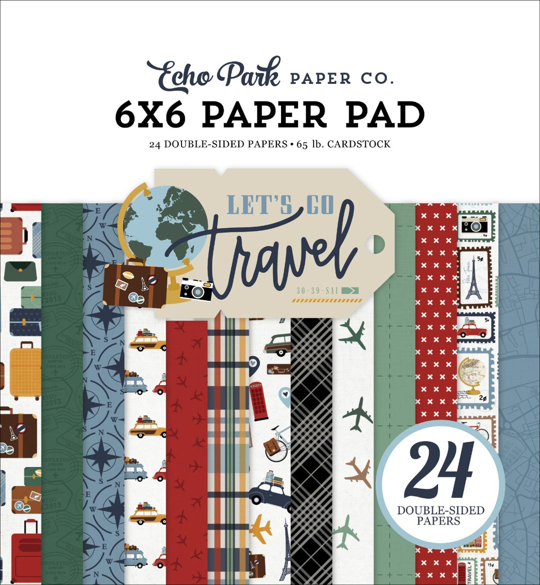 Paper Pad, 6x6 - Let's Go Travel Collection - Echo Park
