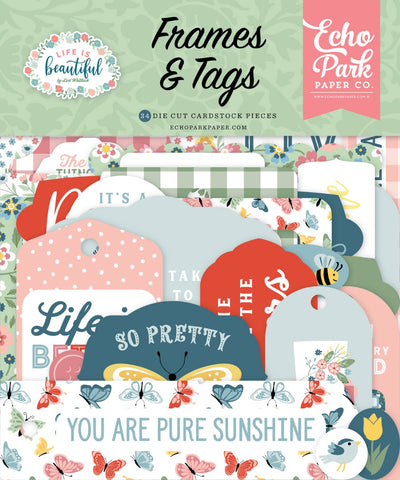 Frames And Tags Ephemera - Lori Whitlock - Life Is Beautiful - Echo Park