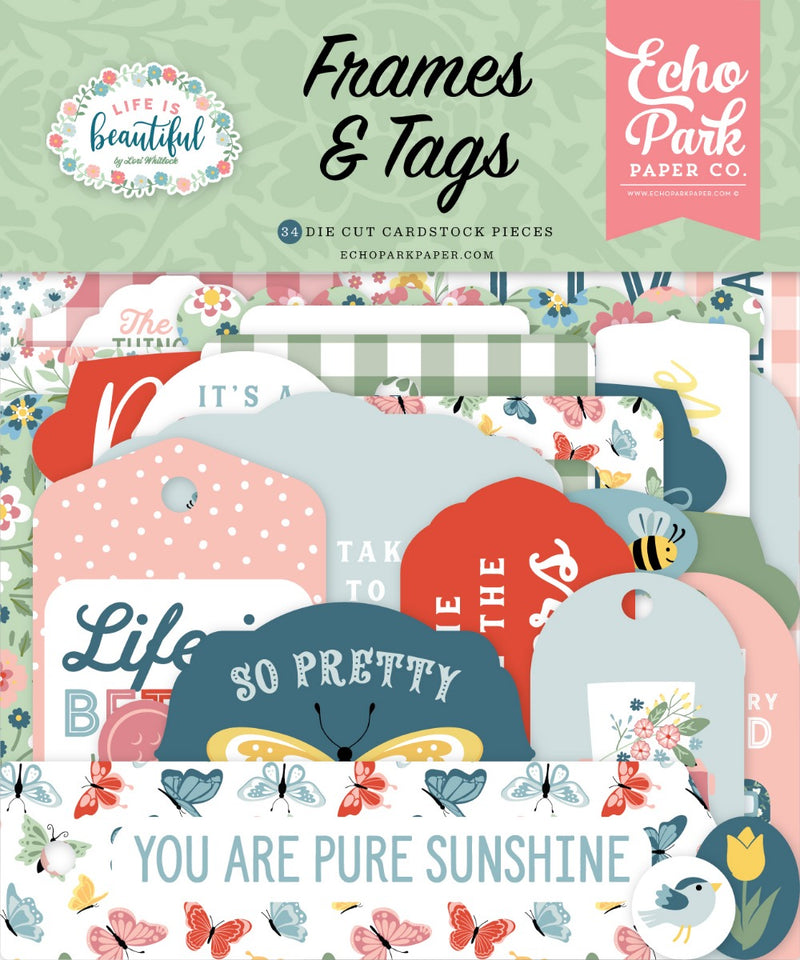 Frames And Tags Ephemera - Lori Whitlock - Life Is Beautiful - Echo Park