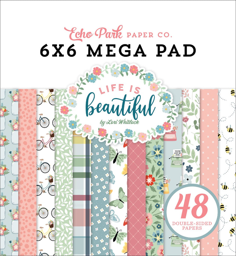 Mega Paper Pad, 6x6 - Life is Beautiful - Echo Park