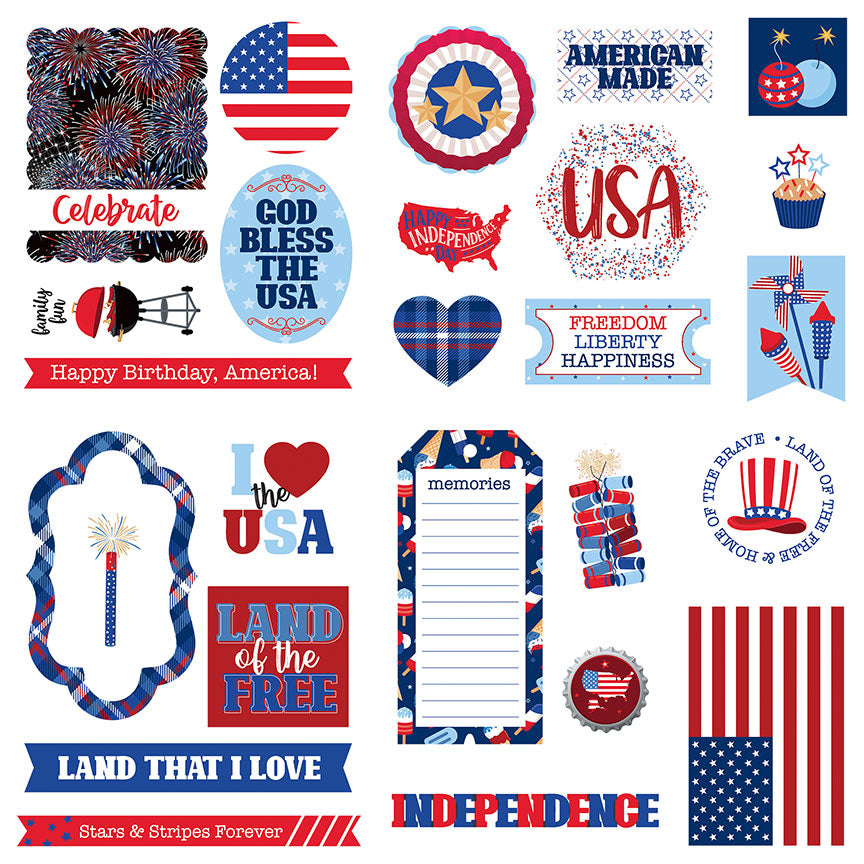 Cardstock Ephemera - Land That I Love Collection - Becky Moore - Photoplay