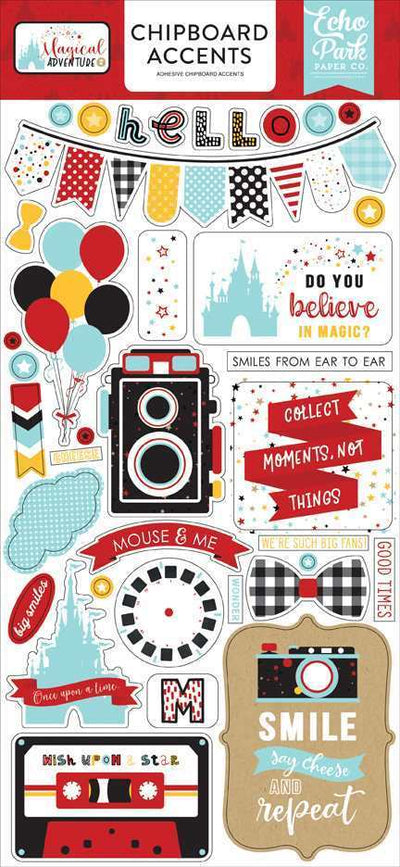 Magical Adventure 2 6" x 13" Chipboard Accents - Echo Park