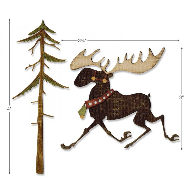Sizzix Merry Moose sizes
