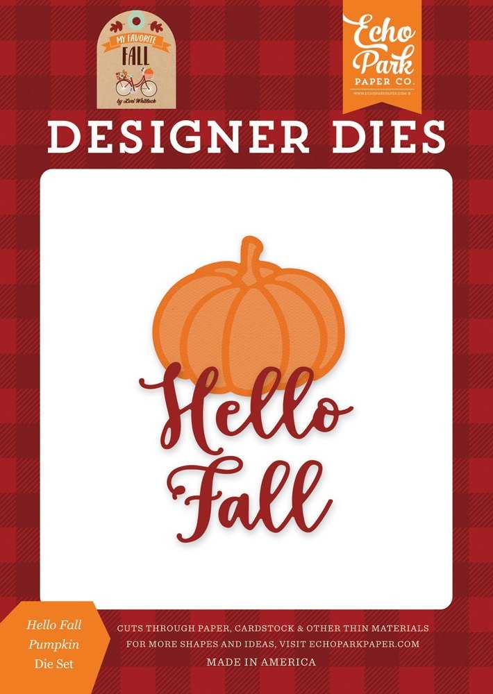 Hello Fall Pumpkin Die Set - My Favorite Fall - Echo Park - Clearance