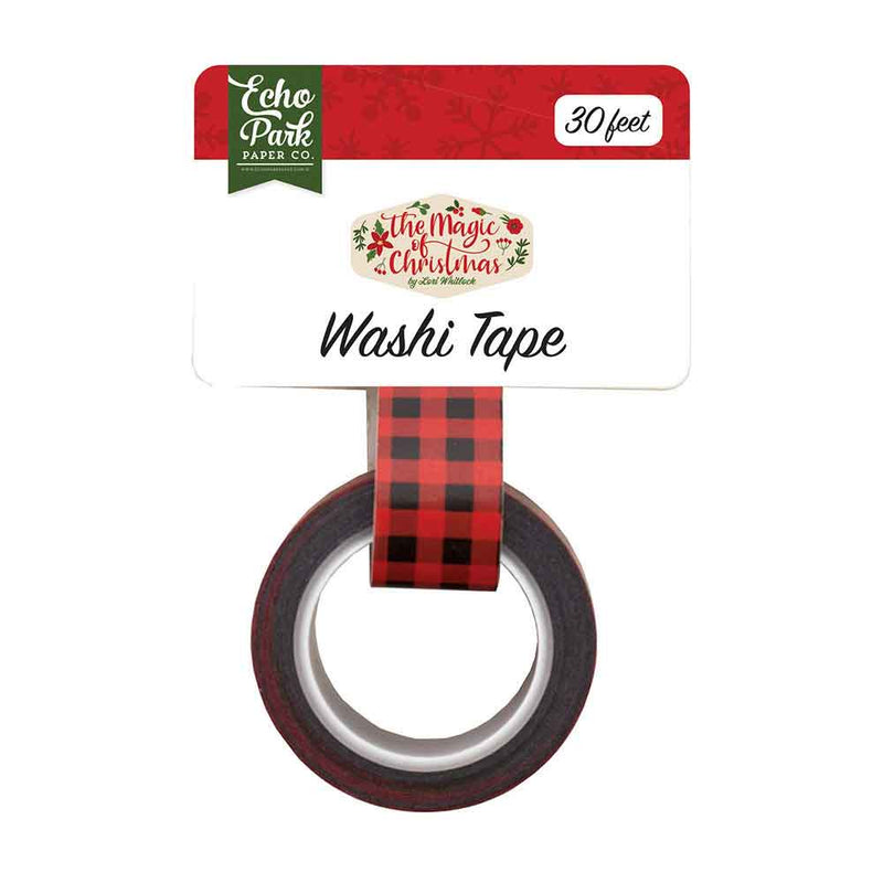 Red Buffalo Plaid Washi Tape - The Magic Of Christmas - Echo Park