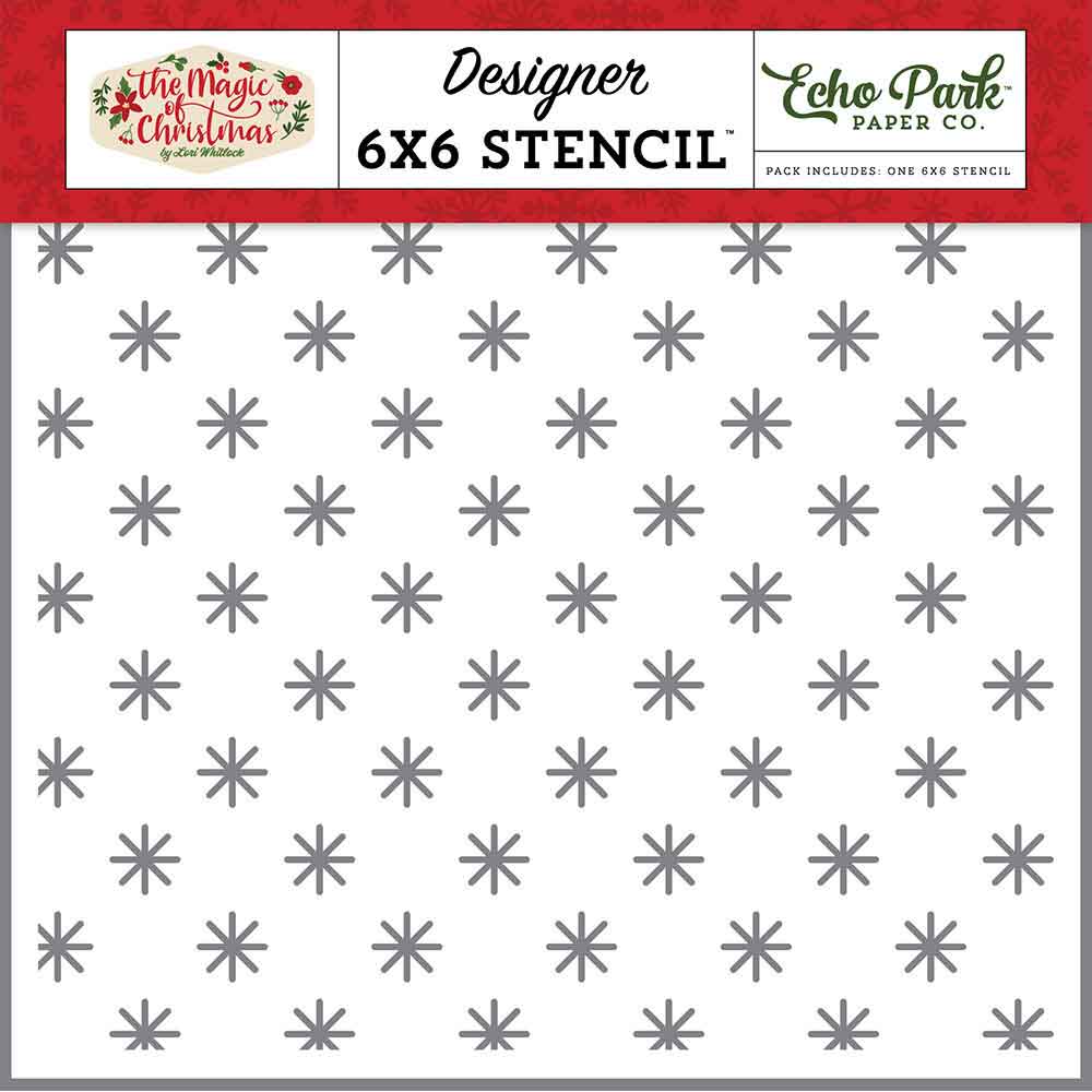 Simple Snow Stencil - The Magic Of Christmas - Echo Park