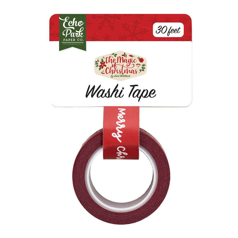 Merry Christmas Script Washi Tape - The Magic Of Christmas - Echo Park