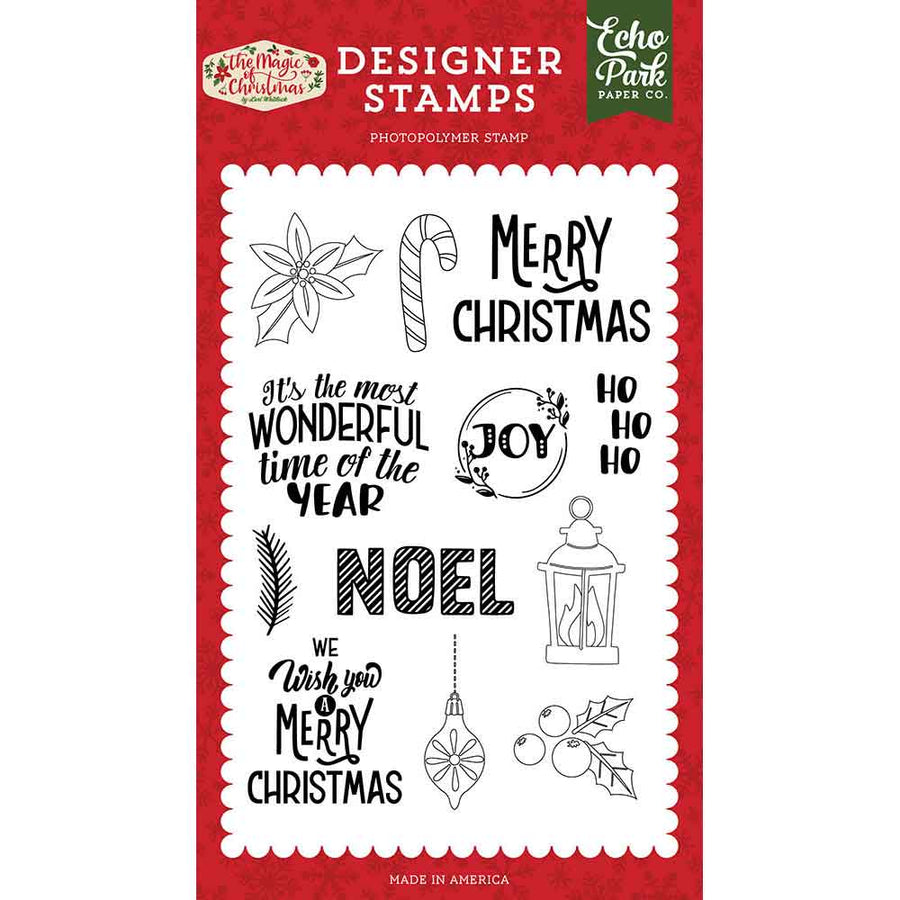 Ho Ho Ho Stamp Set - The Magic Of Christmas - Echo Park