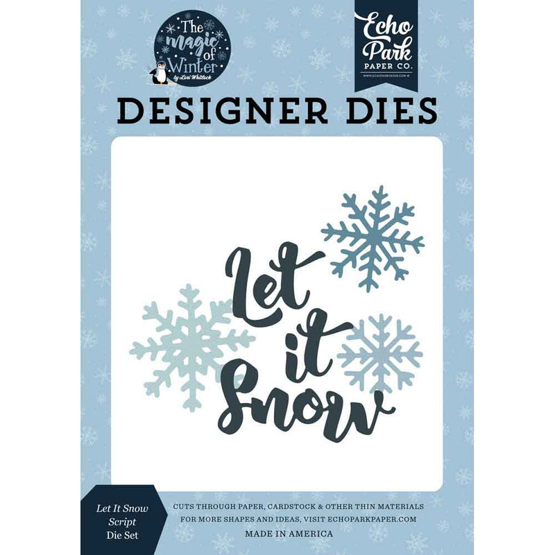 Let It Snow Script Die Set - The Magic Of Winter - Lori Whitlock - Echo Park