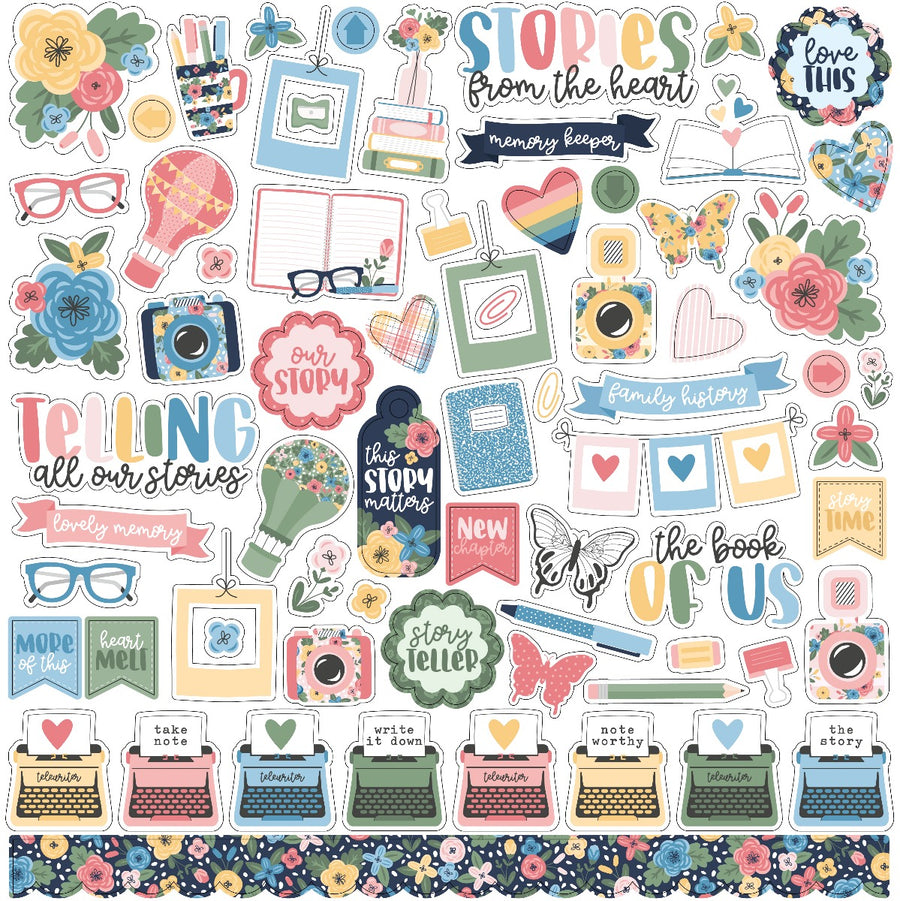 Element Stickers, 12x12 - Our Story Matters - Echo Park