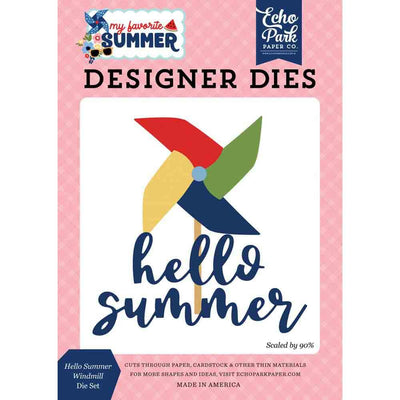 Hello Summer Windmill Die Set - My Favorite Summer - Echo Park - Clearance