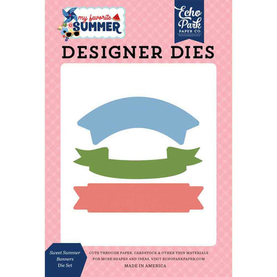 Sweet Summer Banners Die Set - My Favorite Summer - Echo Park - Clearance