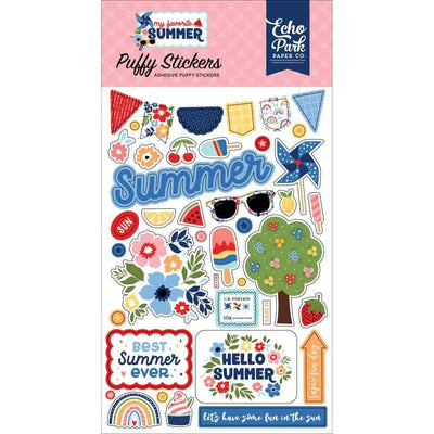 My Favorite Summer Puffy Stickers - Echo Park - Clearance