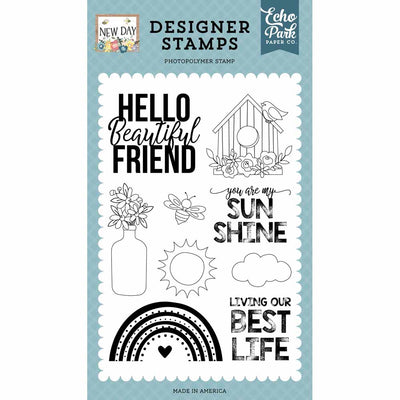 Best Life Stamp Set - New Day - Echo Park - Clearance