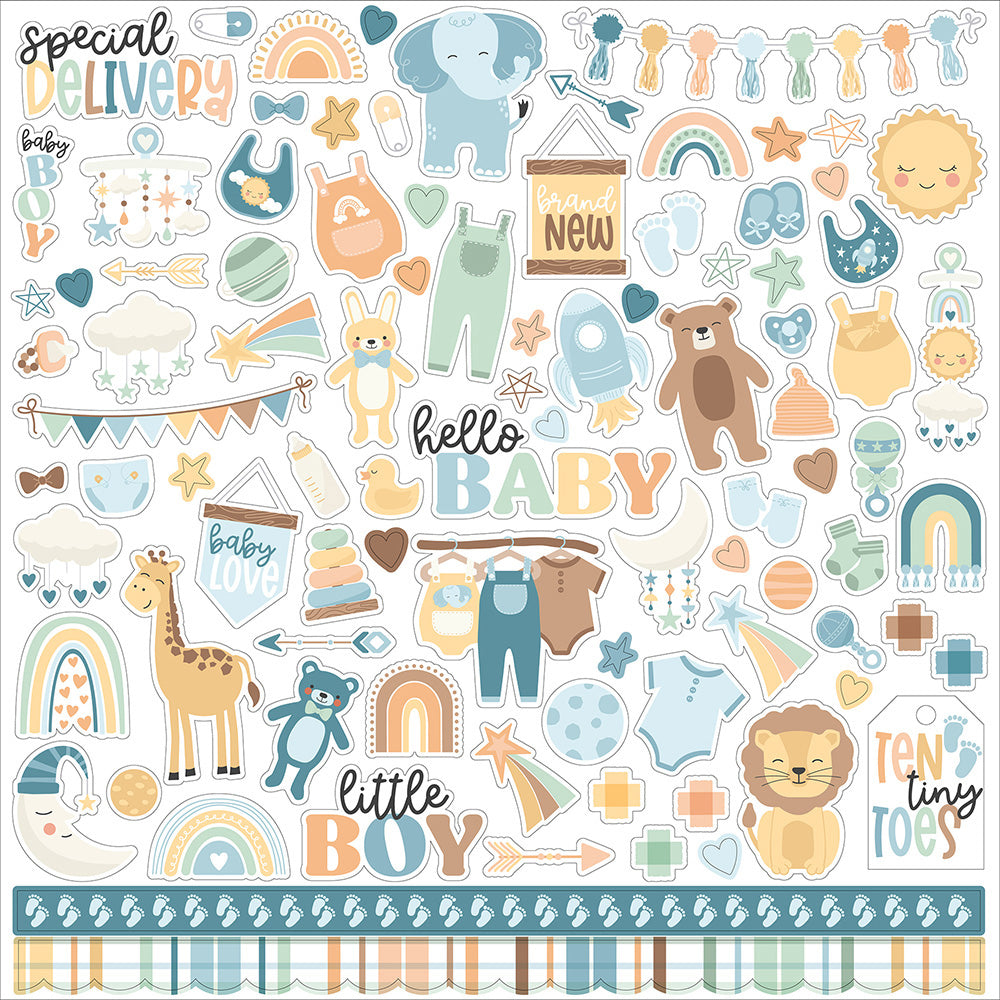 Echo Park A Gingerbread Christmas Elements Cardstock Stickers
