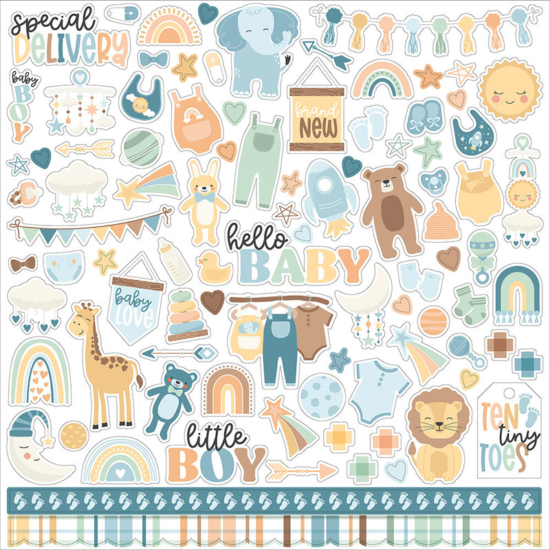 Cardstock Stickers - Our Baby Boy Collection - Echo Park