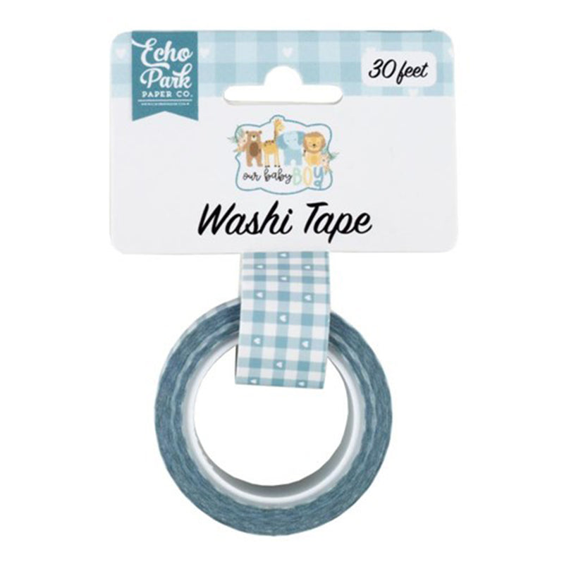 Baby Boy Plaid Washi Tape - Our Baby Boy Collection - Echo Park