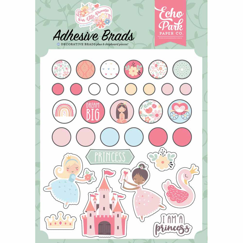 Our Little Princess Adhesive Brads - Echo Park - Clearance