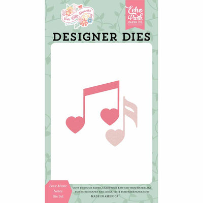 Love Music Notes Die Set - Our Little Princess - Echo Park - Clearance