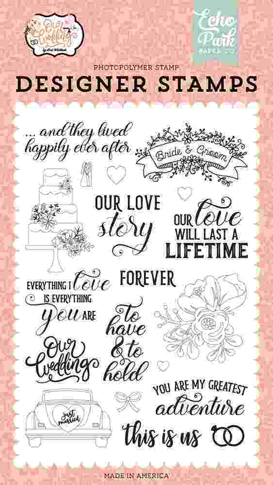 Our Love Story Stamps - Our  Wedding - Echo Park - Clearance