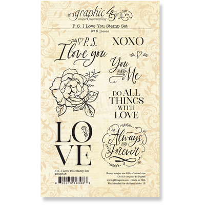 4" x 6" Stamp Set -PS I Love You Collection- Graphic 45