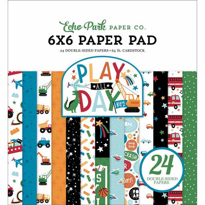Play All Day Boy 6" x 6" Paper Pad - Echo Park