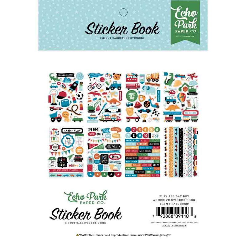 Play All Day Boy Sticker Book - Echo Park - Clearance