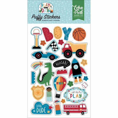 Play All Day Boy Puffy Stickers - Echo Park