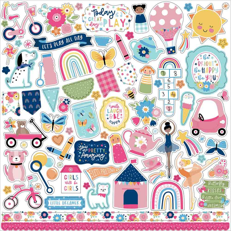 Play All Day Girl Element Stickers - Echo Park