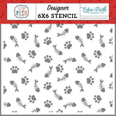 Feline Good Stencil - Pets - Lori Whitlock - Echo Park - Clearance