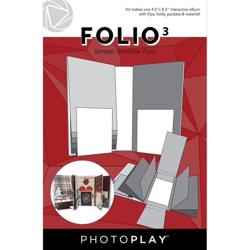 Folio3 Interactive Album Kit, White, 4.5" x 8.5" - PhotoPlay