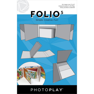 White Folio5 Album Kit, 5.5" x 7" - PhotoPlay