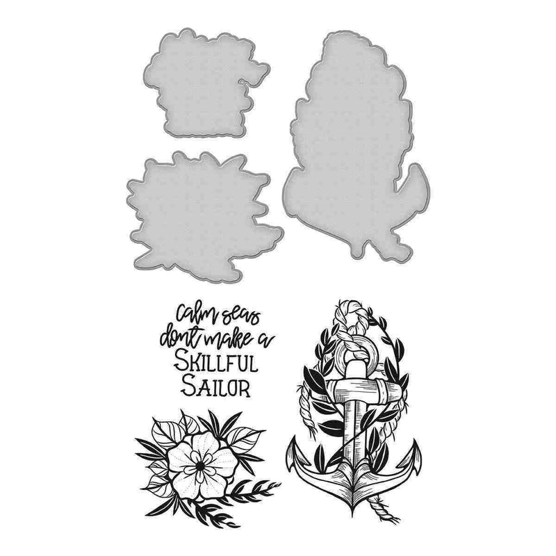 Rough Waters Stamp and Die Set Inked Messages Collection by Stephanie Low